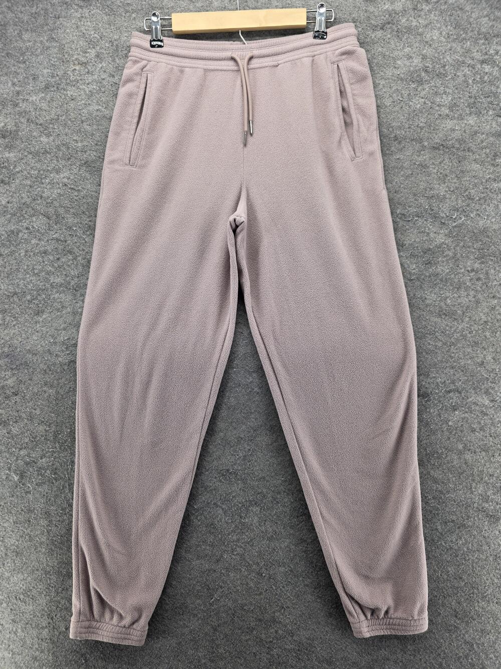 Patagonia Pants Womens M Beige Jogger Fleece Elastic Waist Pockets 30 In